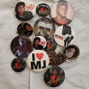 Michael Jackson Button Pin Lot | Thriller, Vintage
